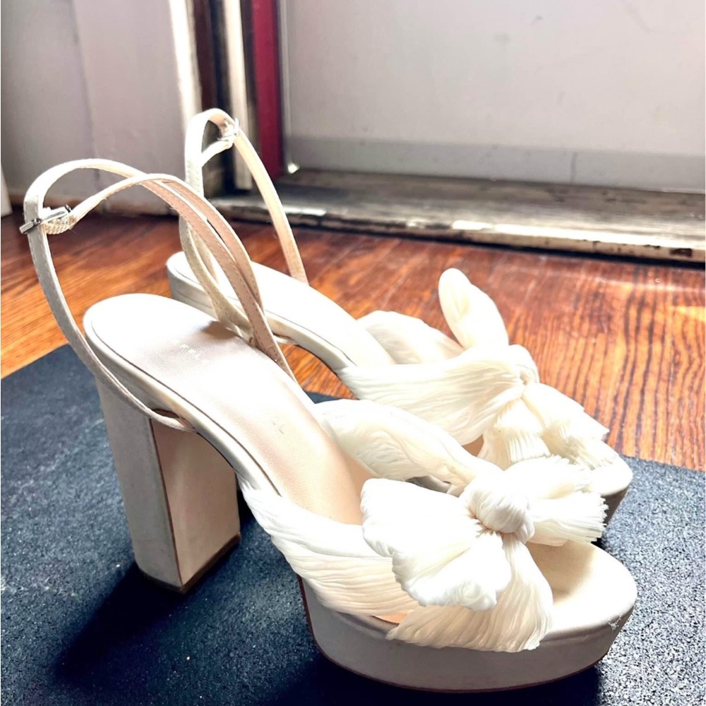 Loeffler Randall Size 7- Natalia Pearl platform bow heel